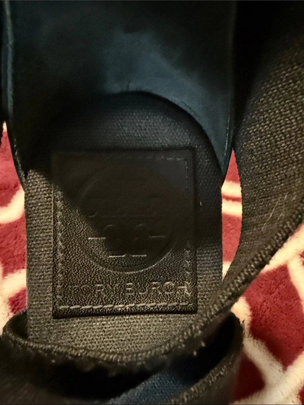 Tory Burch Black Leather Espadrille Wedge Sandals